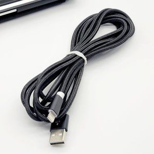 1 Heavy Duty Braided Iphone Lightining USB Cable10FT - BLACK